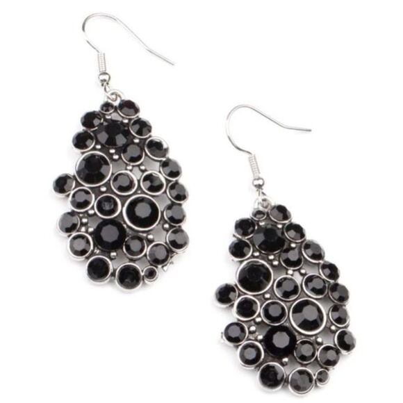 Smolder Effect Black Earrings (73) - Picture 2 of 2